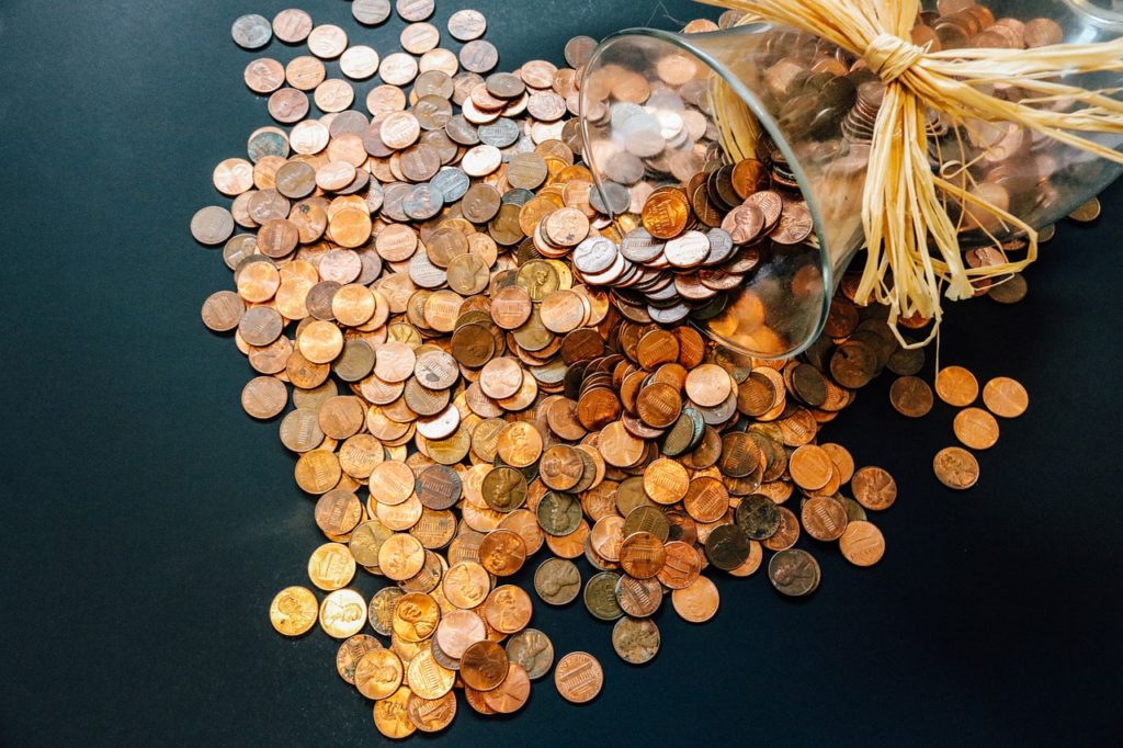 coins, pennies, money